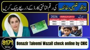 Benazir Taleemi Wazaif check online by CNIC